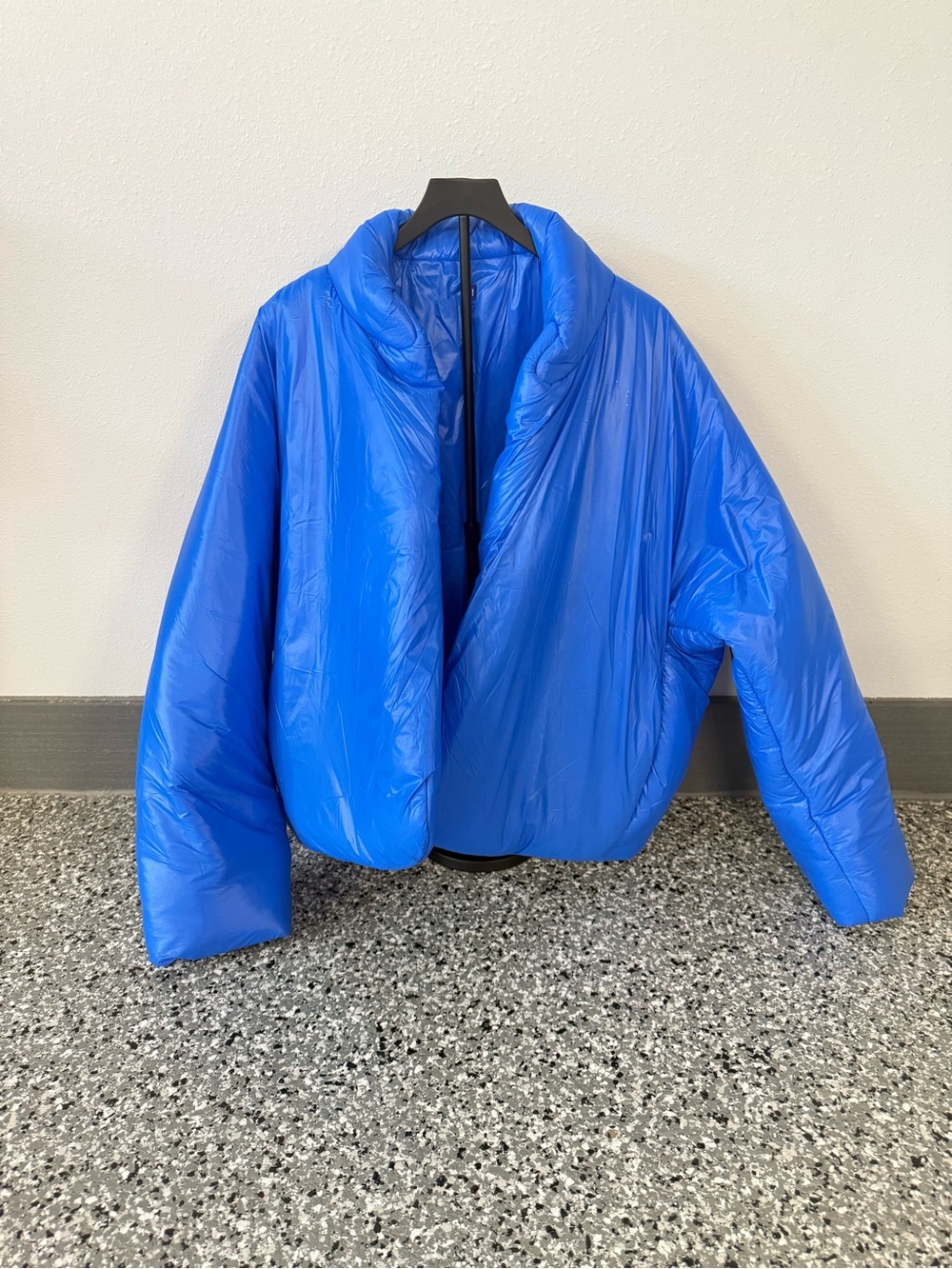 Yeezy X GAP Glossy Royal Blue Puffer Jacket - Medium Oversized